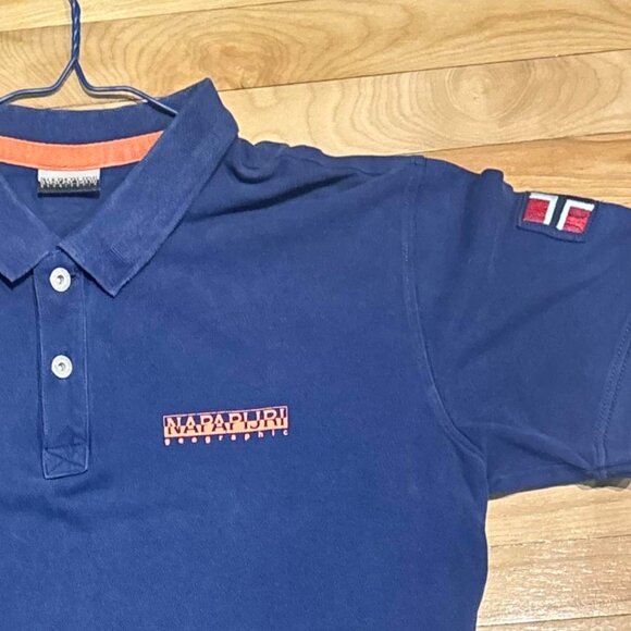 Vintage Napapijri Polo Shirt | Iconic 90s Navy Style** - Picture 1 of 6